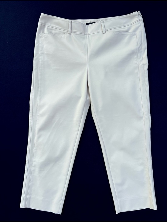 White House Black Market Pants - WHBM 23.5” Light Khaki Side Zip Crop Pants, Light Beige Tan, Classic Mid-Rise